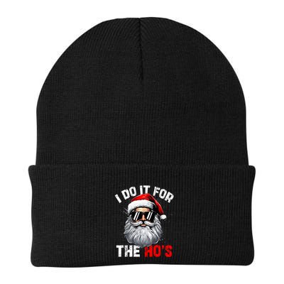I Do It For The Hos Funny Inappropriate Christmas Santa Face Beanie