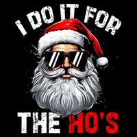 I Do It For The Hos Funny Inappropriate Christmas Santa Face 16 in Basic Backpack
