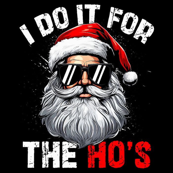 I Do It For The Hos Funny Inappropriate Christmas Santa Face 16 in Basic Backpack