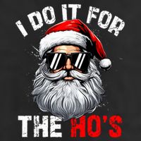 I Do It For The Hos Funny Inappropriate Christmas Santa Face 25L Jumbo Tote
