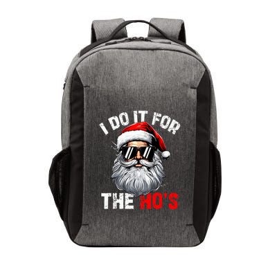 I Do It For The Hos Funny Inappropriate Christmas Santa Face Vector Backpack