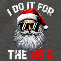 I Do It For The Hos Funny Inappropriate Christmas Santa Face Vector Backpack