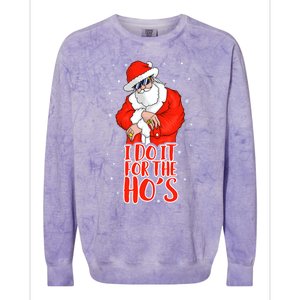 I Do It For The HoS Inappropriate Funny Christmas Adult Great Gift Colorblast Crewneck Sweatshirt