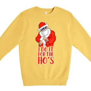 I Do It For The HoS Inappropriate Funny Christmas Adult Great Gift Premium Crewneck Sweatshirt