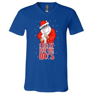 I Do It For The HoS Inappropriate Funny Christmas Adult Great Gift V-Neck T-Shirt