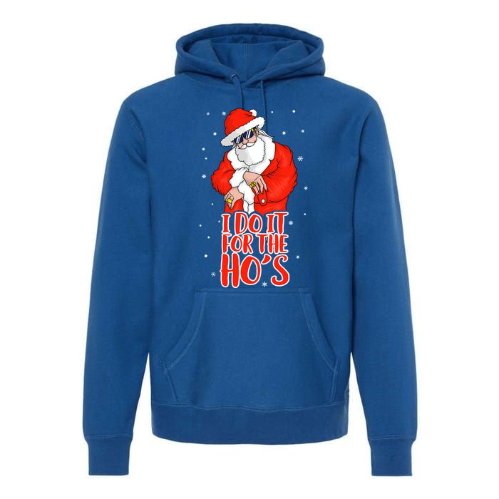 I Do It For The HoS Inappropriate Funny Christmas Adult Great Gift Premium Hoodie