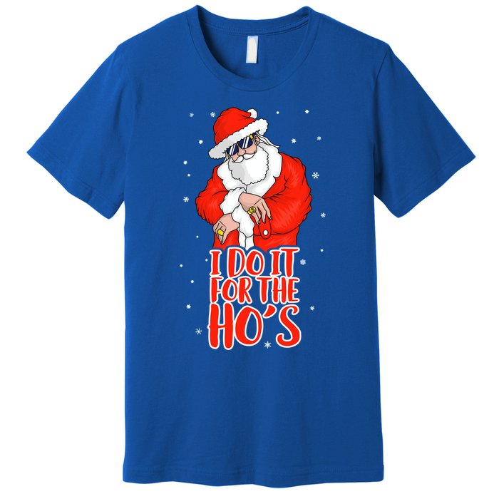 I Do It For The HoS Inappropriate Funny Christmas Adult Great Gift Premium T-Shirt