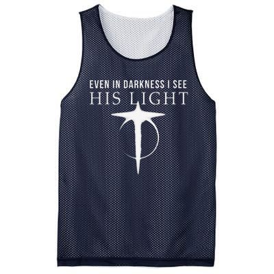 In Darkness I See His Light Jesus Christian S Gift Mesh Reversible Basketball Jersey Tank