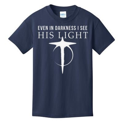 In Darkness I See His Light Jesus Christian S Gift Kids T-Shirt