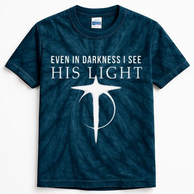 In Darkness I See His Light Jesus Christian S Gift Kids Tie-Dye T-Shirt