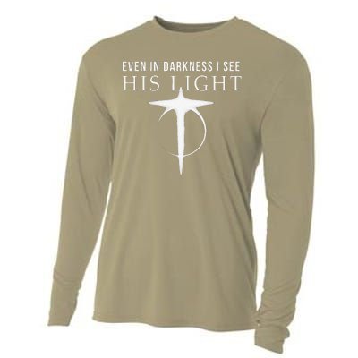 In Darkness I See His Light Jesus Christian S Gift Cooling Performance Long Sleeve Crew