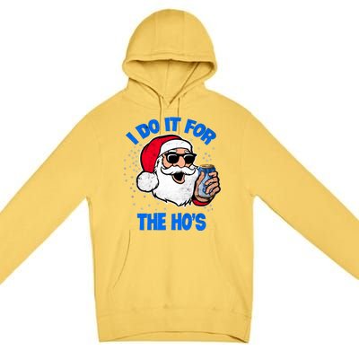 I Do It For The Hos Adult Funny Inappropriate Christmas Gift Premium Pullover Hoodie