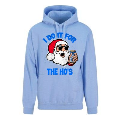 I Do It For The Hos Adult Funny Inappropriate Christmas Gift Unisex Surf Hoodie