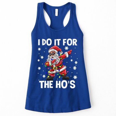 I Do It For The Hos Santa Dabbing Christmas Squad HoS Funny Gift Womens Tank Top