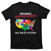 I Did It! Visit All 50 Usa States Gift Mission Accomplished T-Shirt