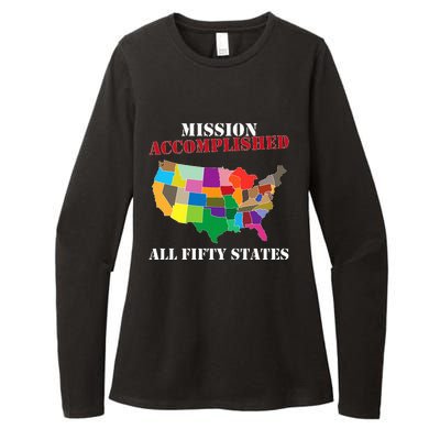 I Did It! Visit All 50 Usa States Gift Mission Accomplished Womens CVC Long Sleeve Shirt