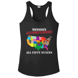 I Did It! Visit All 50 Usa States Gift Mission Accomplished Ladies PosiCharge Competitor Racerback Tank