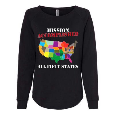 I Did It! Visit All 50 Usa States Gift Mission Accomplished Womens California Wash Sweatshirt