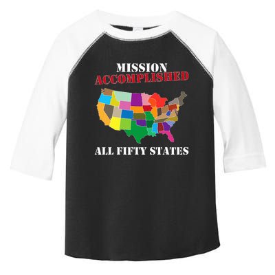 I Did It! Visit All 50 Usa States Gift Mission Accomplished Toddler Fine Jersey T-Shirt