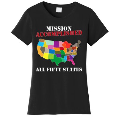 I Did It! Visit All 50 Usa States Gift Mission Accomplished Women's T-Shirt