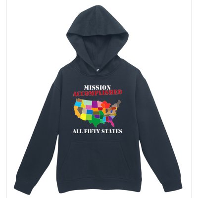 I Did It! Visit All 50 Usa States Gift Mission Accomplished Urban Pullover Hoodie