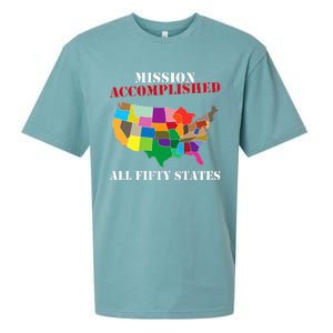 I Did It! Visit All 50 Usa States Gift Mission Accomplished Sueded Cloud Jersey T-Shirt