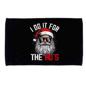 I Do It For The Hos Funny Inappropriate Christmas Microfiber Hand Towel