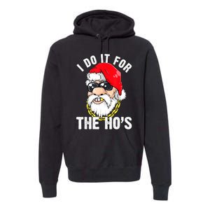 I Do It For The Hos Ho S Fun Inappropriate Xmas Gift  Premium Hoodie