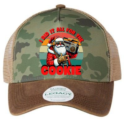 I Did It All For The Cookie Funny Santa Christmas  Legacy Tie Dye Trucker Hat