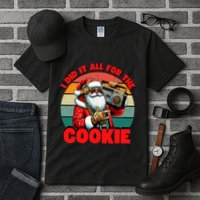 I Did It All For The Cookie Funny Santa Christmas  Tall T-Shirt