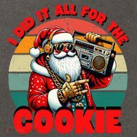 I Did It All For The Cookie Funny Santa Christmas  Cotton Canvas Backpack