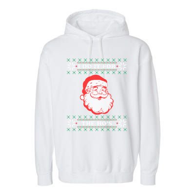 I Do It For The Hos Ugly Christmas Sweater Inappropriate Funny Gift Garment-Dyed Fleece Hoodie