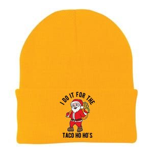 I Do It For The Taco Ho HoS Funny Santa Christmas Xmas Knit Cap Winter Beanie