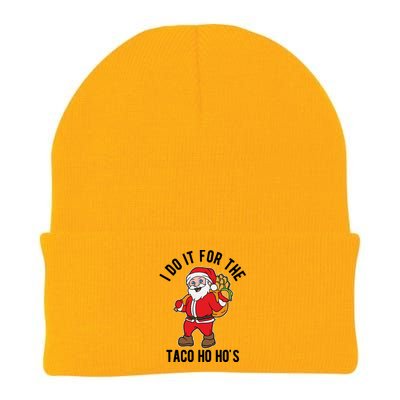 I Do It For The Taco Ho HoS Funny Santa Christmas Xmas Knit Cap Winter Beanie