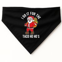 I Do It For The Taco Ho HoS Funny Santa Christmas Xmas USA-Made Doggie Bandana