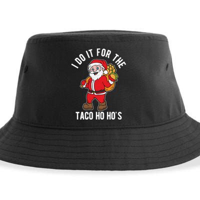 I Do It For The Taco Ho HoS Funny Santa Christmas Xmas Sustainable Bucket Hat