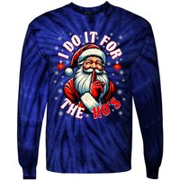 I Do It For The HoS Santa Funny Christmas Tie-Dye Long Sleeve Shirt