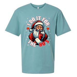 I Do It For The HoS Santa Funny Christmas Sueded Cloud Jersey T-Shirt