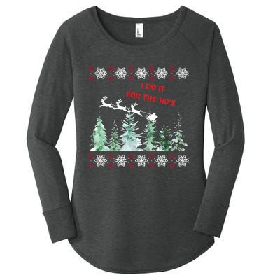 I Do It For The Hos Christmas Women's Perfect Tri Tunic Long Sleeve Shirt