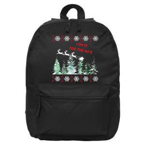 I Do It For The Hos Christmas 16 in Basic Backpack