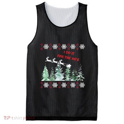 I Do It For The Hos Christmas Mesh Reversible Basketball Jersey Tank