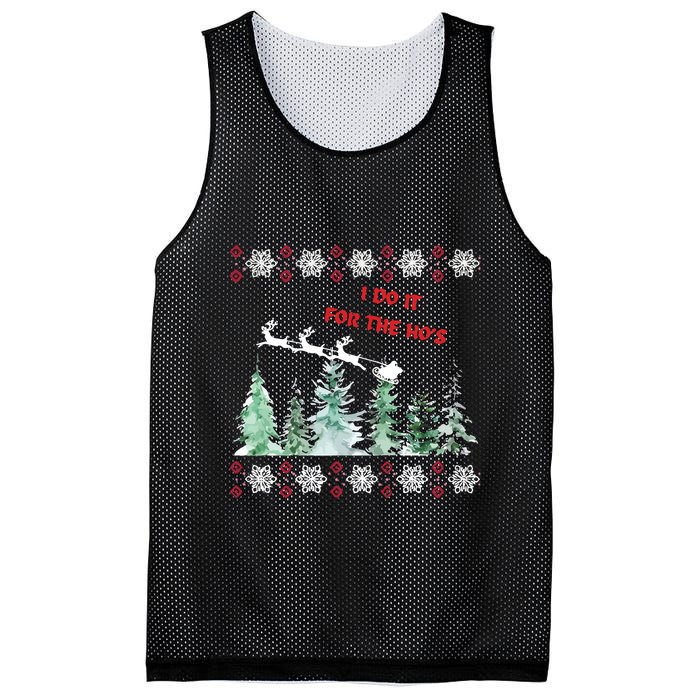 I Do It For The Hos Christmas Mesh Reversible Basketball Jersey Tank