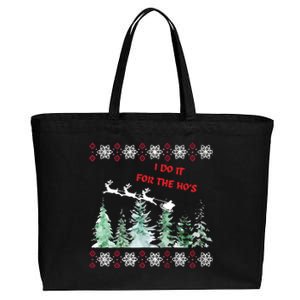 I Do It For The Hos Christmas Cotton Canvas Jumbo Tote