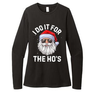 I Do It For The Ho's Funny Inappropriate Christmas Men Santa TShirt Womens CVC Long Sleeve Shirt