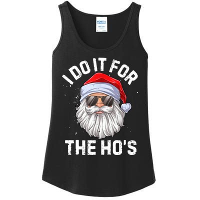 I Do It For The Ho's Funny Inappropriate Christmas Men Santa TShirt Ladies Essential Tank