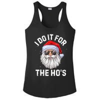 I Do It For The Ho's Funny Inappropriate Christmas Men Santa TShirt Ladies PosiCharge Competitor Racerback Tank