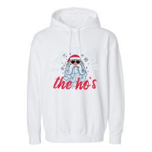 I Do It For The HoS Funny Santa Christmas Funny Gift Garment-Dyed Fleece Hoodie