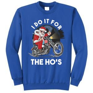 I Do It For The Hos Santa Motorcycle Cool Gift Sweatshirt