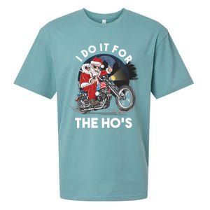 I Do It For The Hos Santa Motorcycle Cool Gift Sueded Cloud Jersey T-Shirt