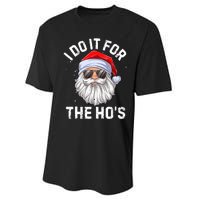 I Do It For The Ho's Funny Inappropriate Christmas Santa Performance Sprint T-Shirt